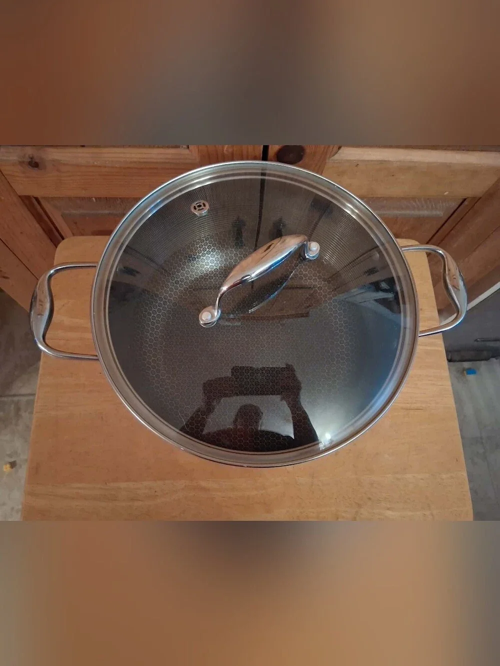 HexClad 5-Quart Hybrid Stainless Steel Pot with Lid